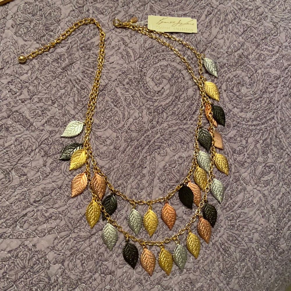 Kenneth Jay Lane 16 inch double layer necklace